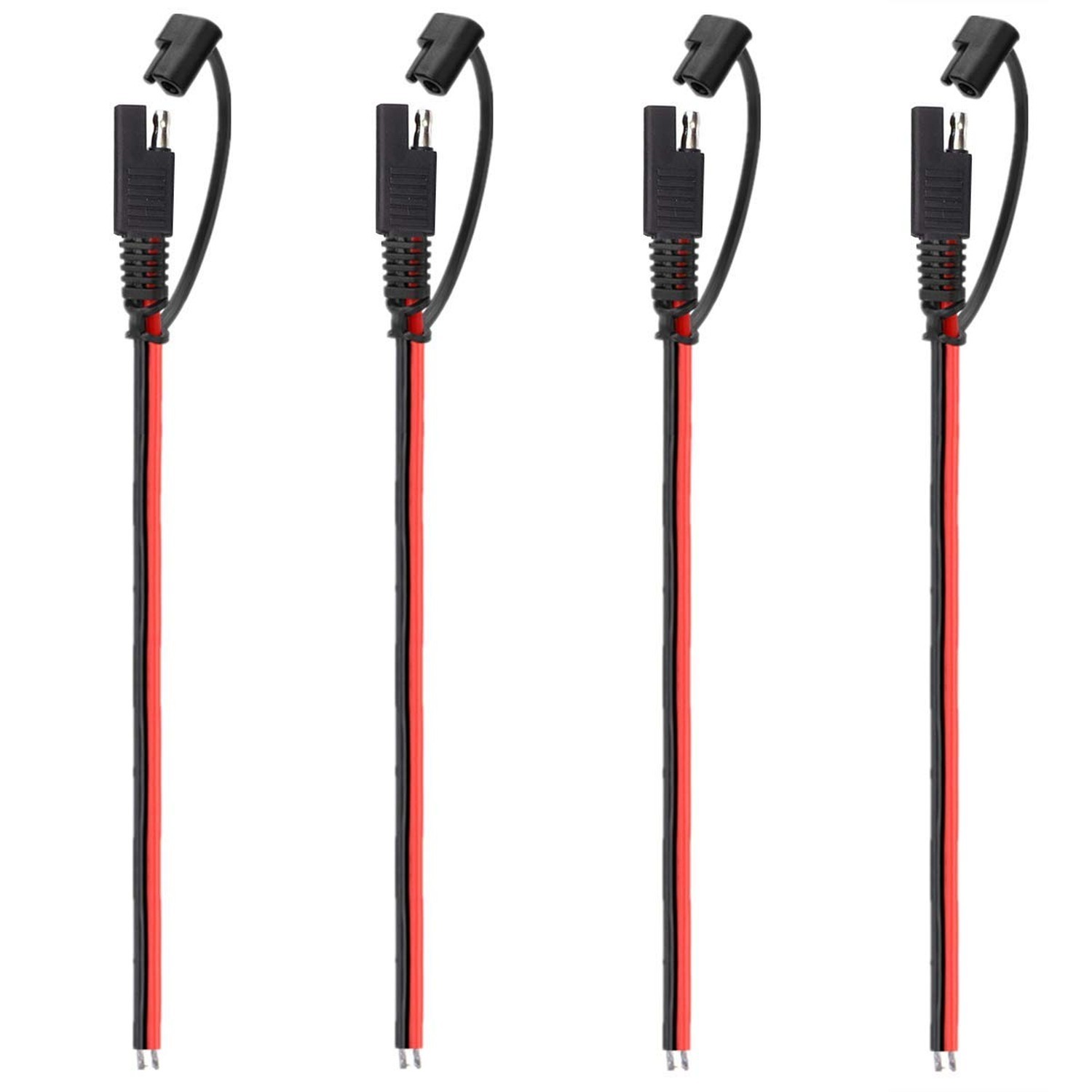 12V SAE to Quick Disconnect Extension Cable 4 Pack with DC Connection Adapter