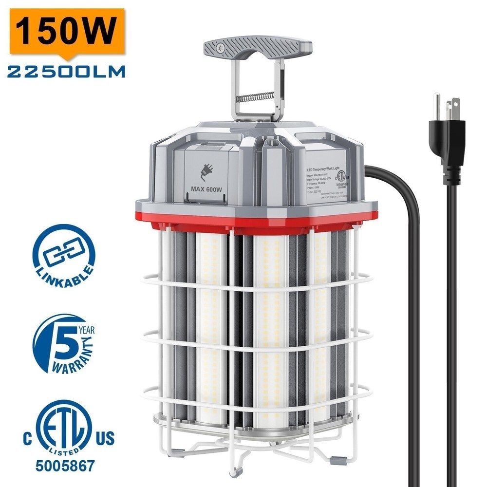 22500LM -150W LED Temporary Work Light Linkable Portable Work Lamp Constructions