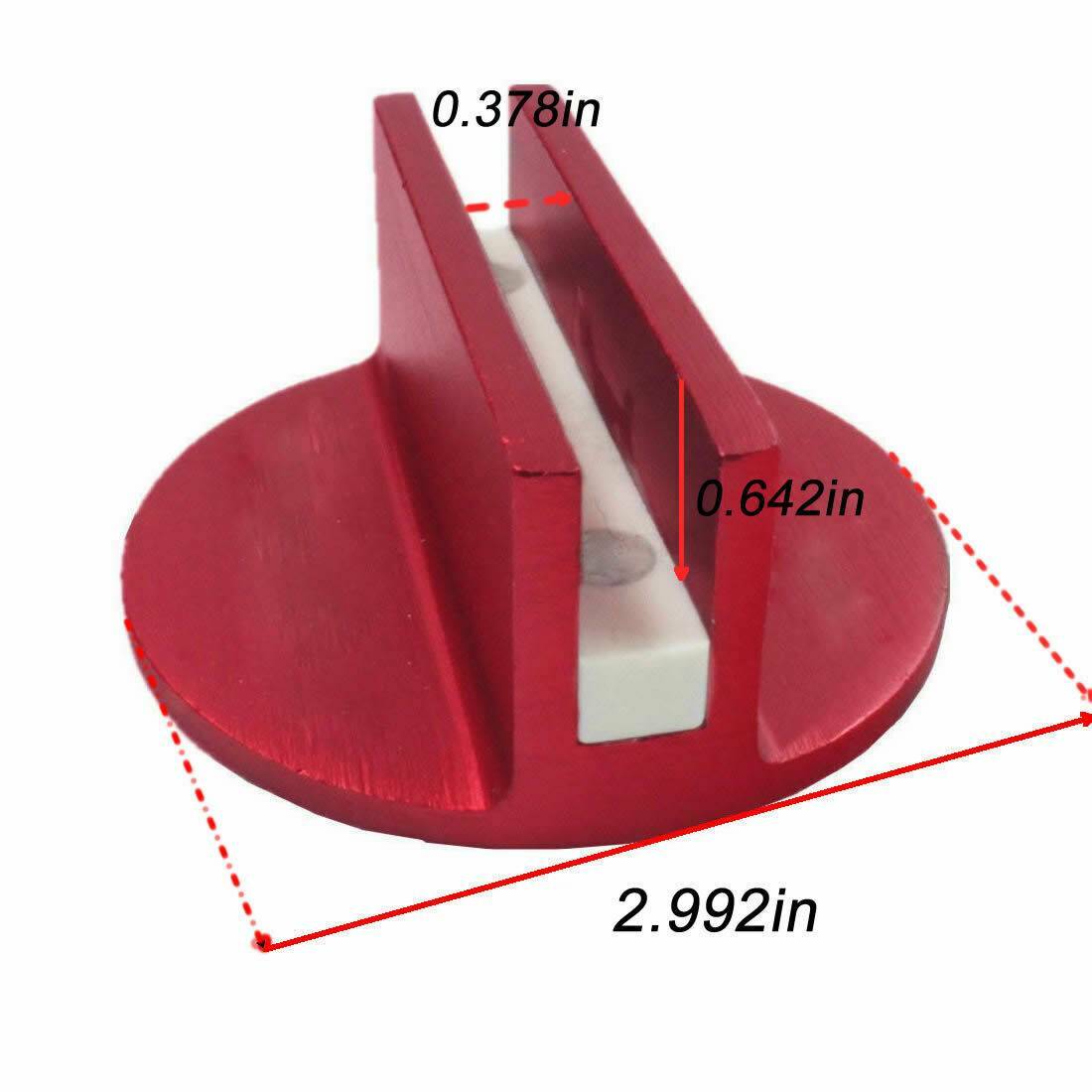 Premium Slotted Universal Magnetic Jack Pad Pinch Weld Frame Rail Adapter Red