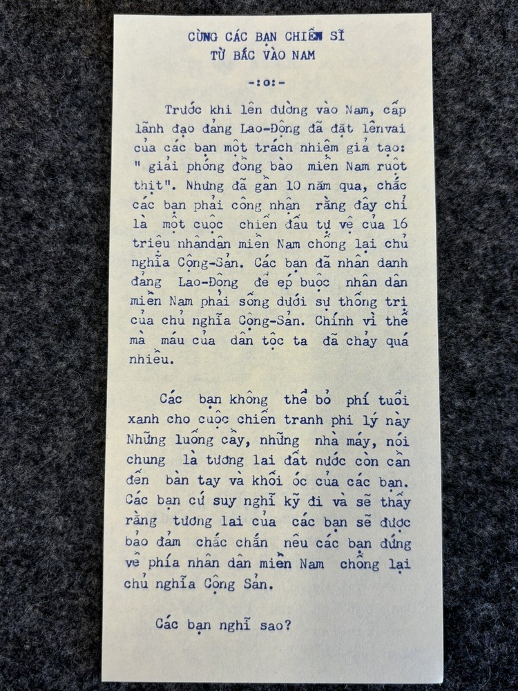US Armed Forces Vietnam War Surrender Leaflet #8