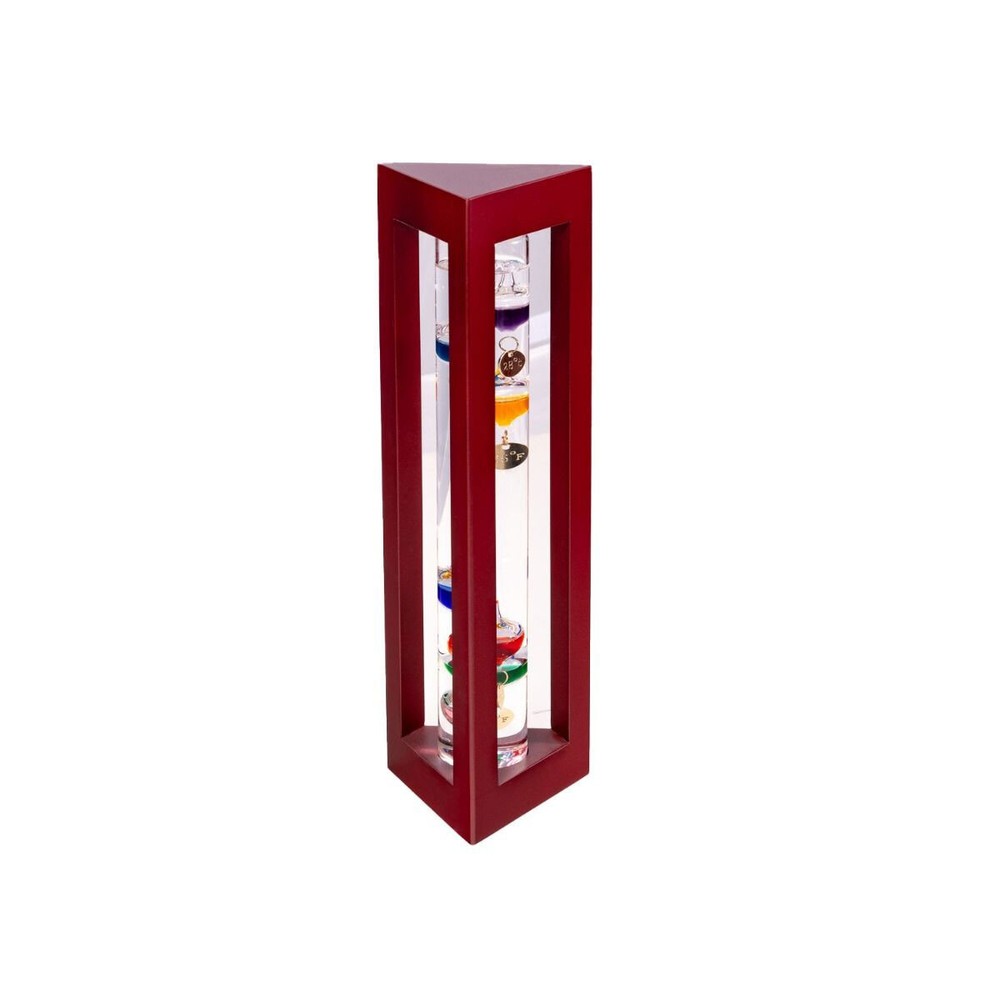 Galileo Thermometer in Reddish With Colored Balls