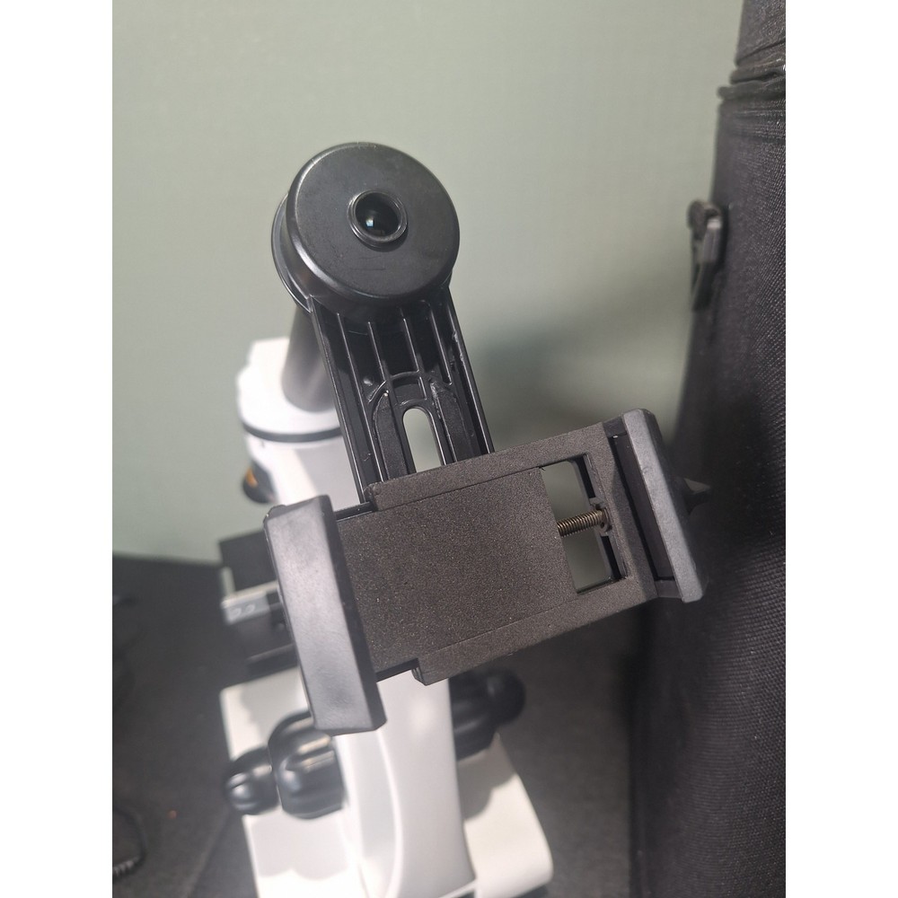 40x-400x Dual LED Compound Microscope Mechanical Stage w/ Case & Phone Mount