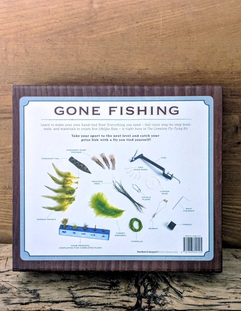 The Complete Fly-Tying Kit: Book, Vise, Tools, Materials, Instructions NOS