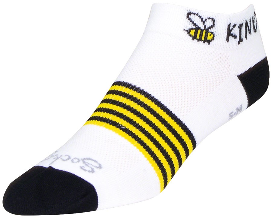 SockGuy Classic Bee Kind Socks - 1", Small/Medium