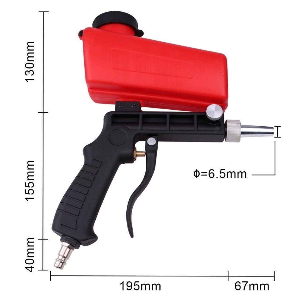 NEW Portable Handheld Air Compressor Speed Sand Gun Blaster Sand Blasting 1/4 in