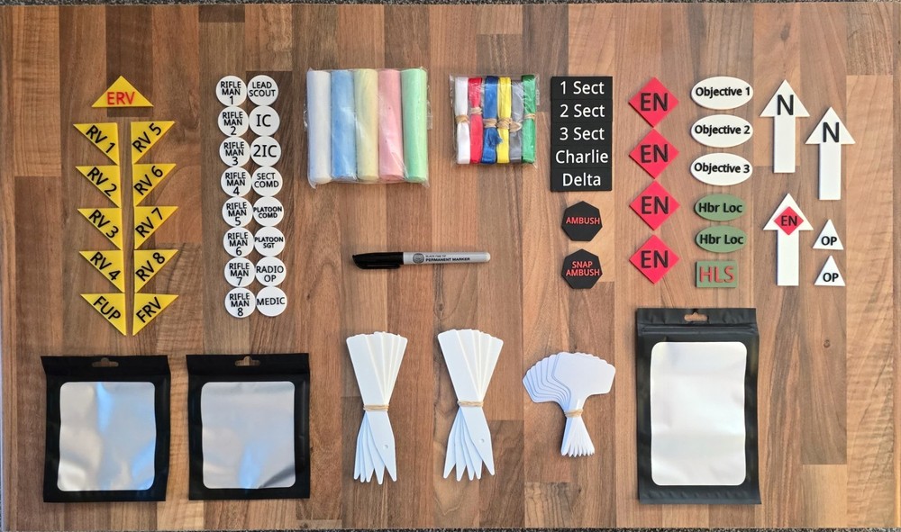 Army Orders Model Kit –  Commanders Tactical Planning Set – 3D Markers & More.