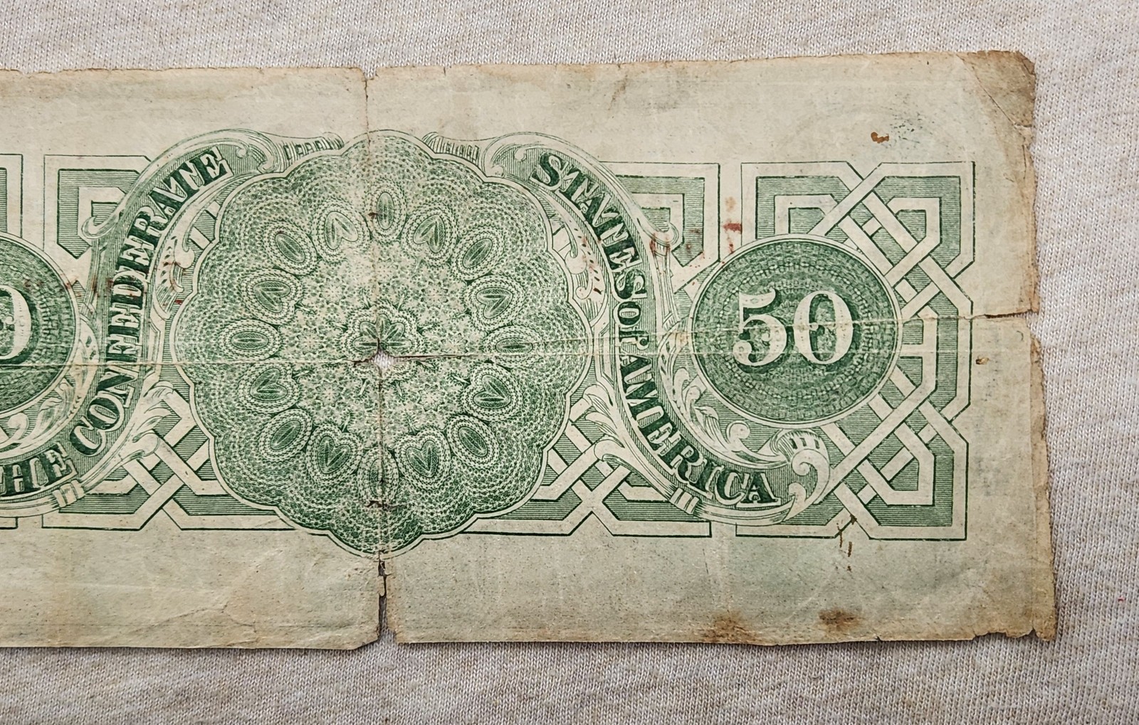 WPCoins ~ 1863 $50 Confederate Note T-57