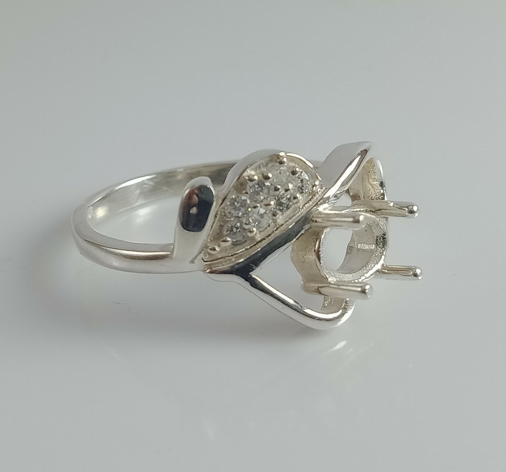 7X5MM Oval Semi Mount Ring-Unique Ring-Without Stone Ring-Prong Setting Ring