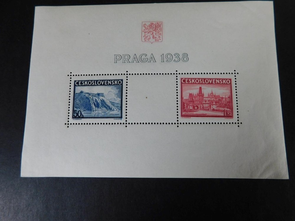 CZECHOSLOVAKIA PRAGA 1938 SOUVENIR SHEET