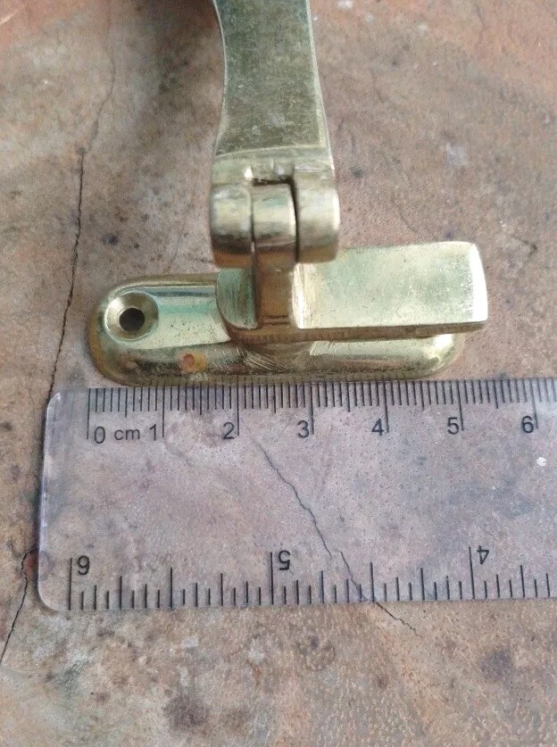 Vintage Solid Brass Window Latch Casement Handle Flips Left/Right