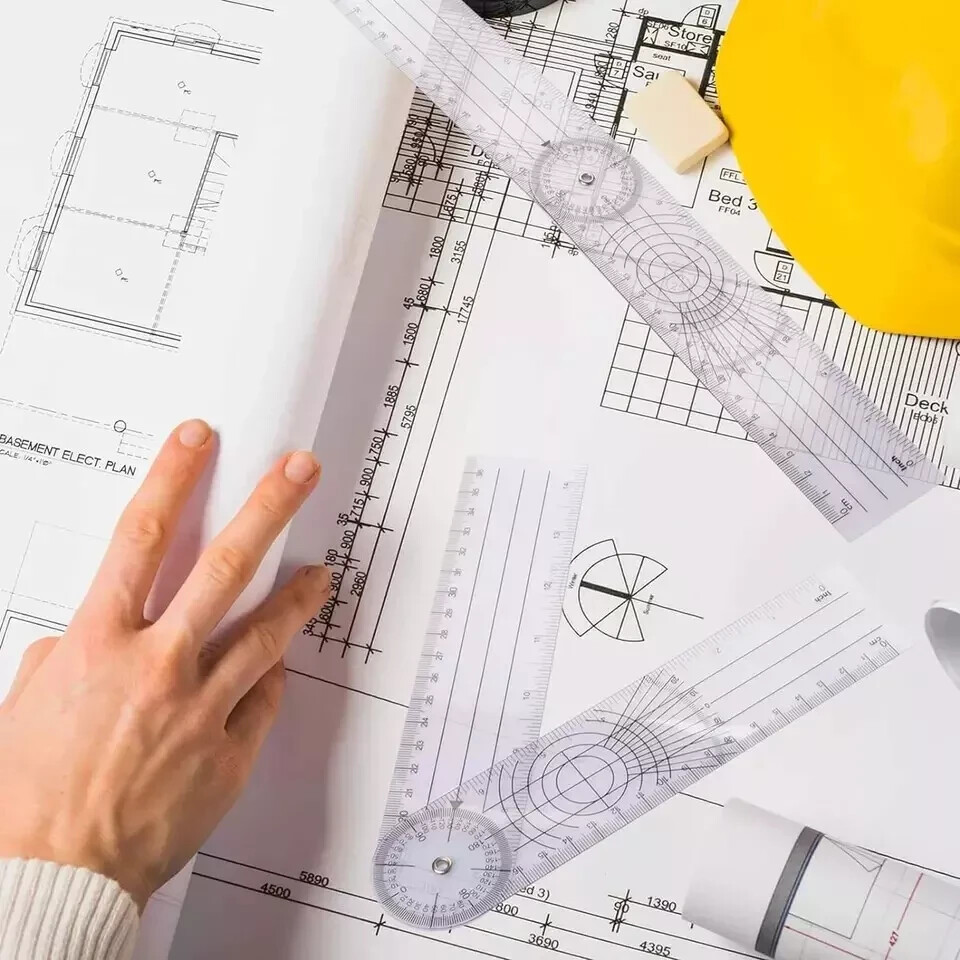 2Pcs Clear Plastic Goniometer Quick Angle Protractor Angle Finder Angle Ruler Ca