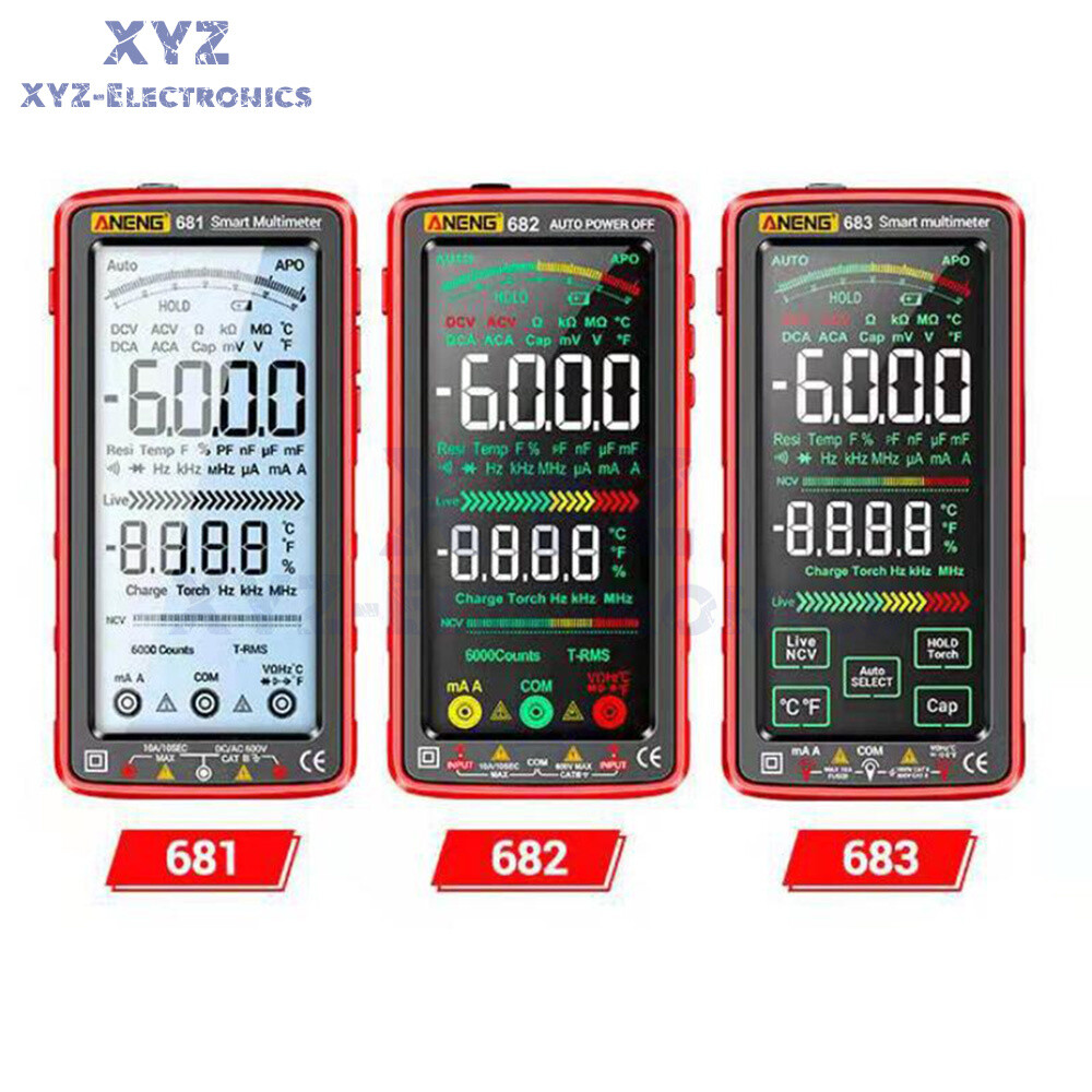 ANENG 683 682 681 Smart Digital Multimeter AC/DC Capacitance Meter Diode Tester