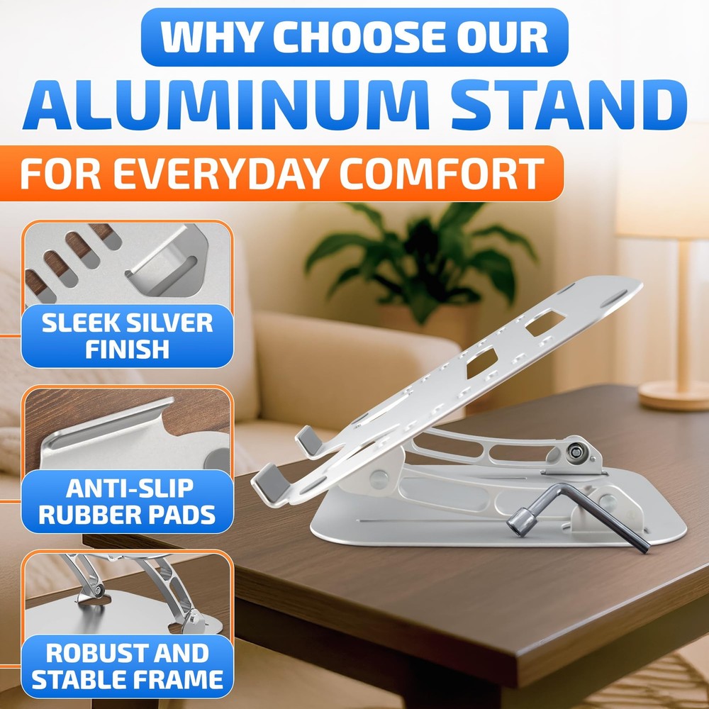 Laptop Stands Height & Angle Adjustable Computer Stand for Laptop -Portable C...