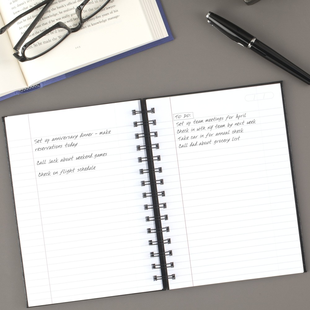 Cambridge Writing Notebook, 5" x 8", Medium, Black, 80 Sheets