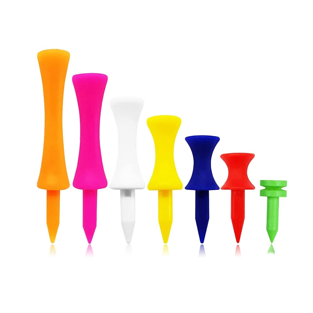70PCS Step Down Golf Tees Multiple Colors & Sizes 1"-2-3/4" Bulk Pack