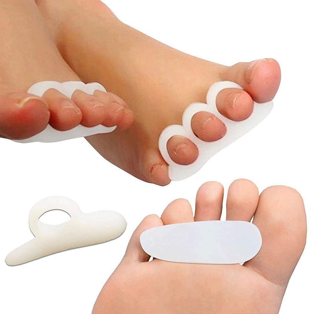 Combo Pack - 2 Soft Silicone Gel Claw Hammer and 2 Single Toe Loop Correctors