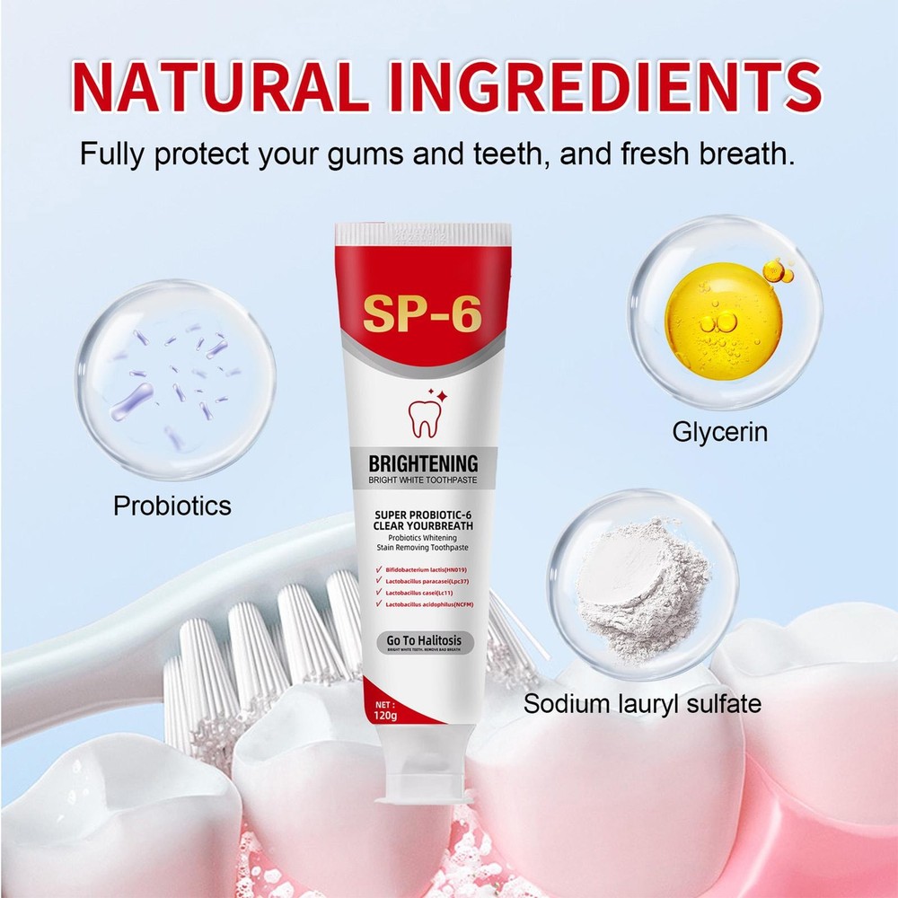 SP-6 Probiotic Toothpaste Sp-6 Toothpaste Whitening Odor Removal Toothpaste 2024