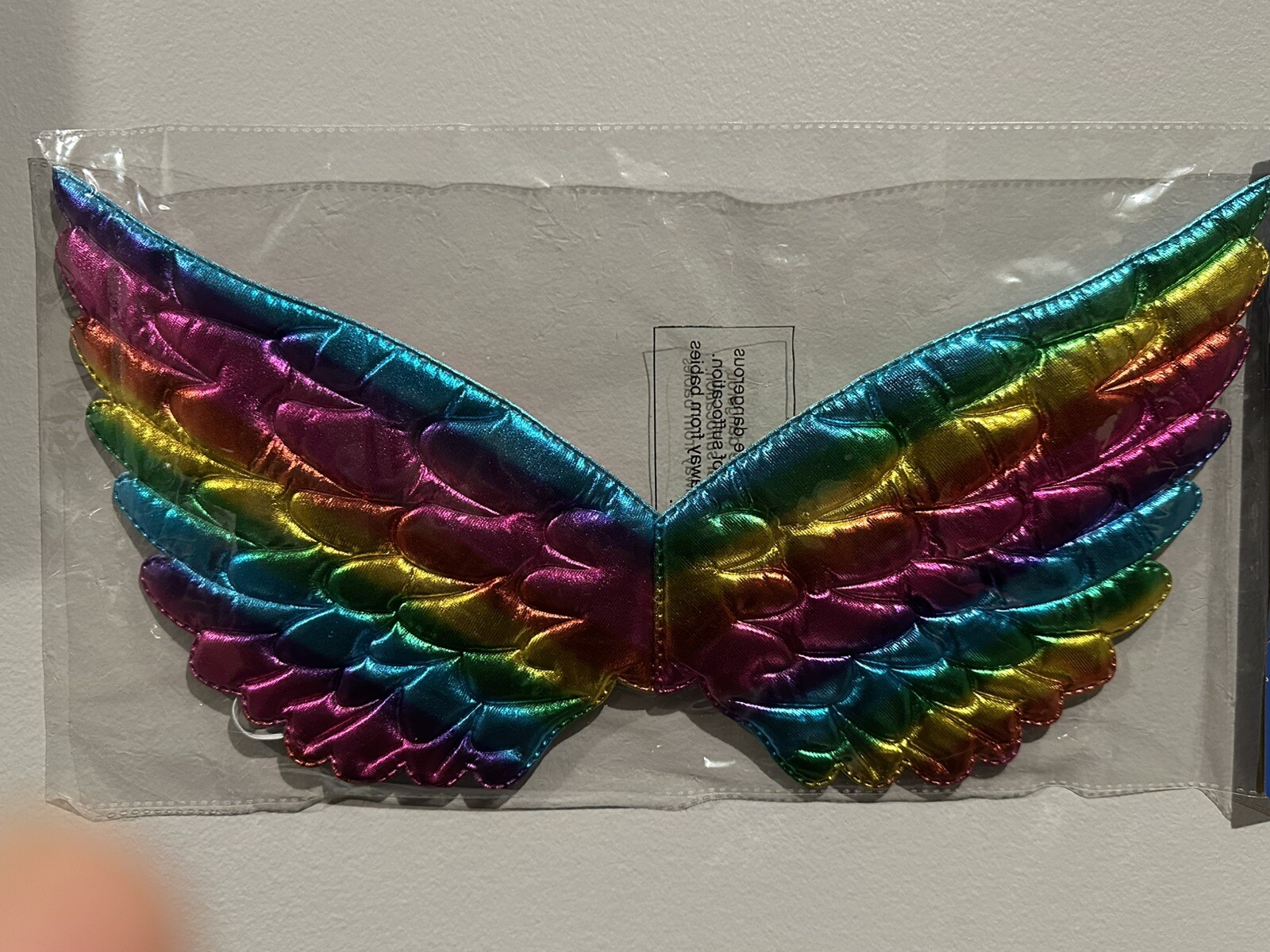 Girls Glossy Angel Fairy Wings Dress Up Multicolor