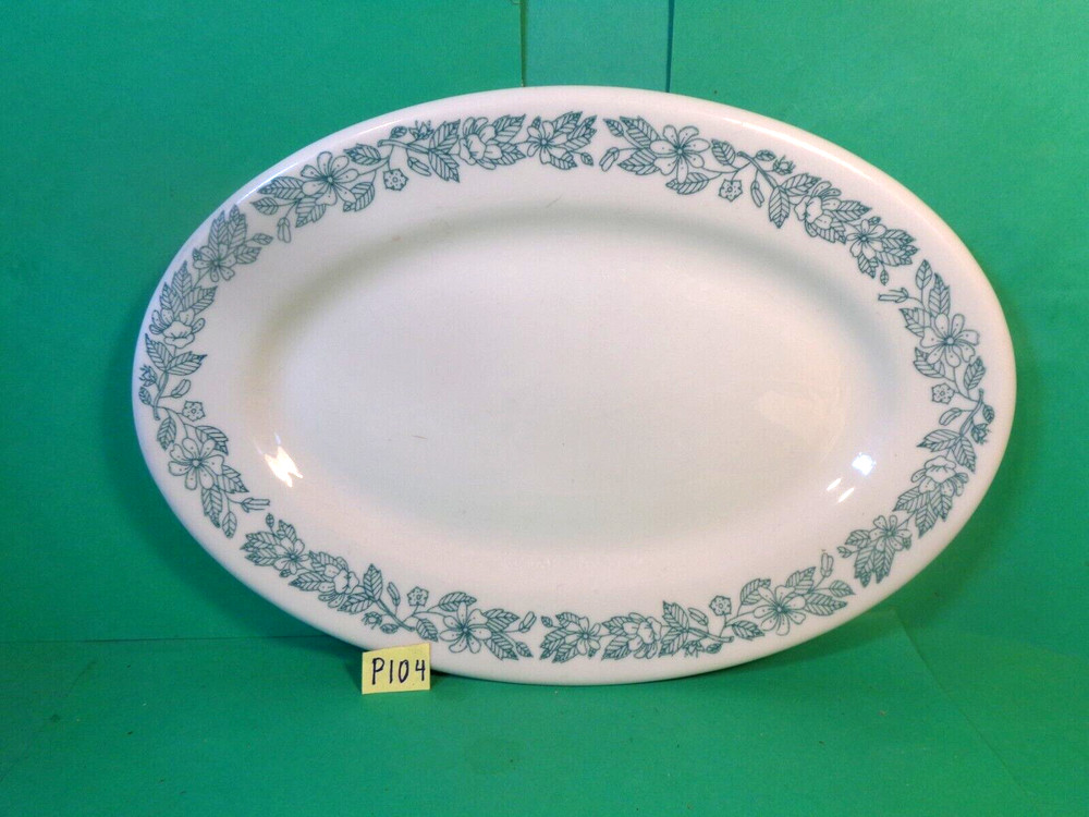 Shenango Hibiscus Pattern Oval Serving Platter, Lawrence Thirftware (Used/EUC)