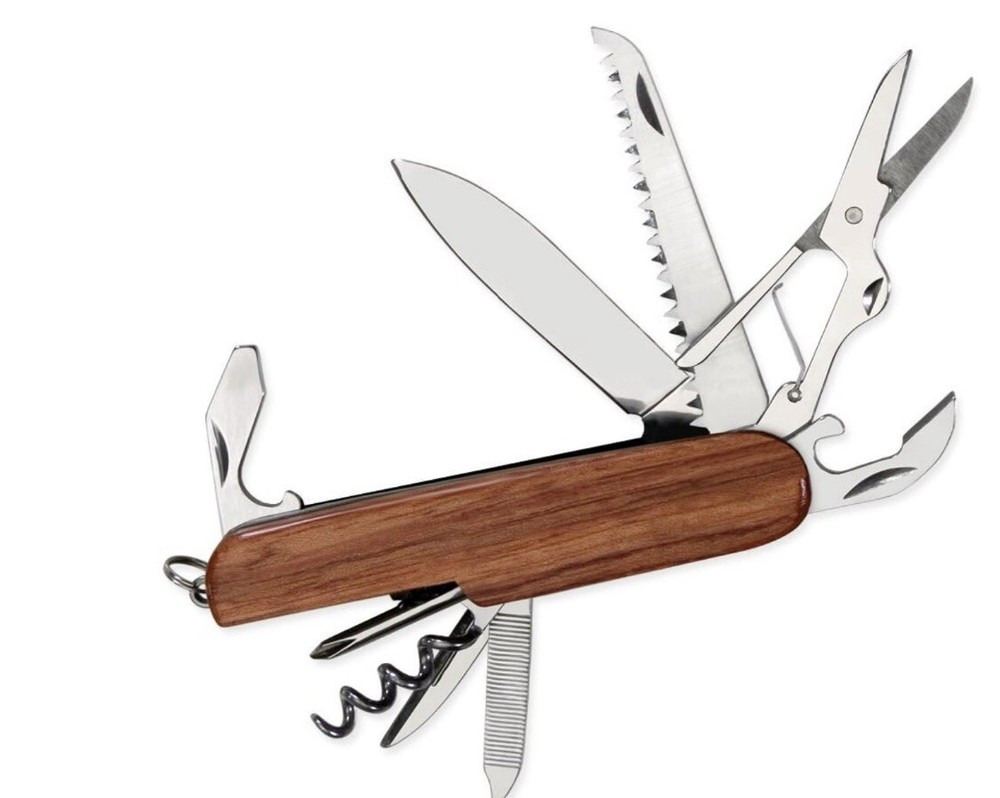 The Alamo ~ Bill ~ 9-Function Multi-Purpose Tool Knife, Rosewood Dimension 9
