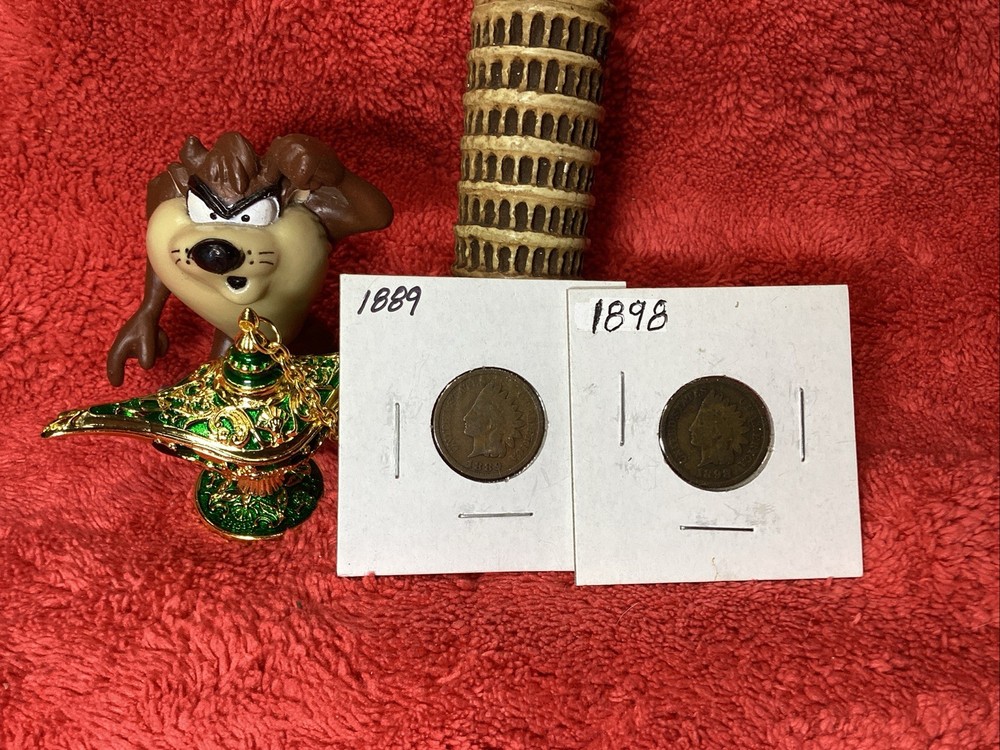 1889 & 1898 INDIAN HEAD PENNIES