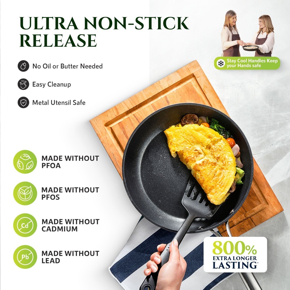 Granitestone Armor Max 14 Piece Nonstick Hard Anodized Durable Cookware Set