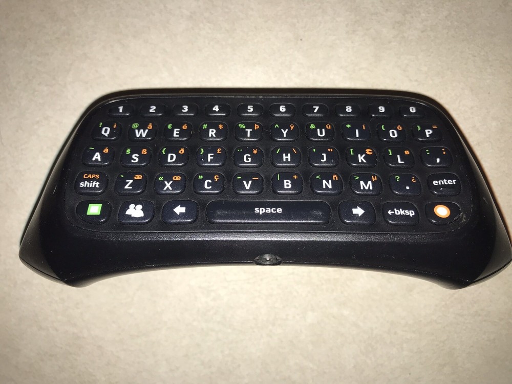 Black Microsoft Xbox 360 Controller Chatpad Keypad Keyboard
