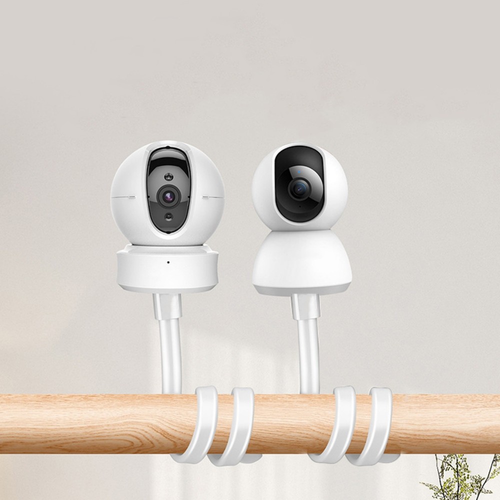 1/4'' White Flexible Twist Mount Base Bracket Accessories For Security Camera