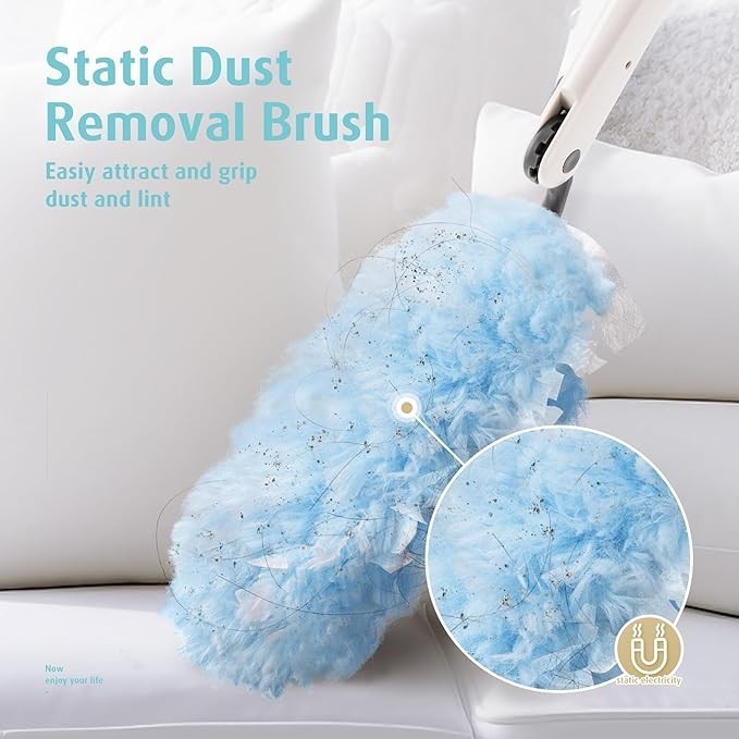 30 Count Heavy Duty Duster Refills with 3 ft Extendable Handle Starter Kit, C...