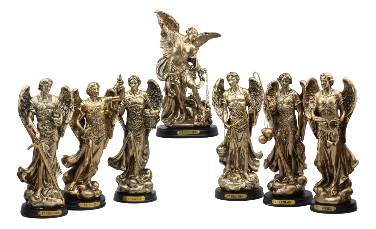 Ebros Set of 7 Archangel of The Angelic Council Statue 8"H Michael Gabriel Etc