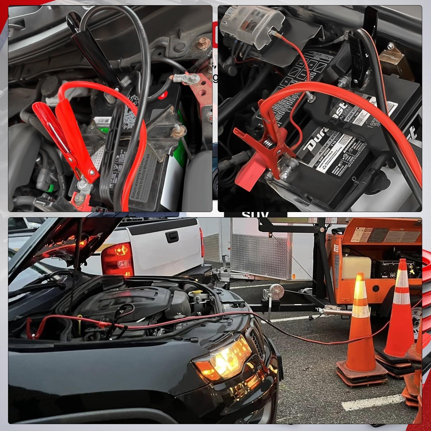 Nilight Jumper Cables for Car Battery 10Gauge 12FT Booster Cable Heavy Duty 200A