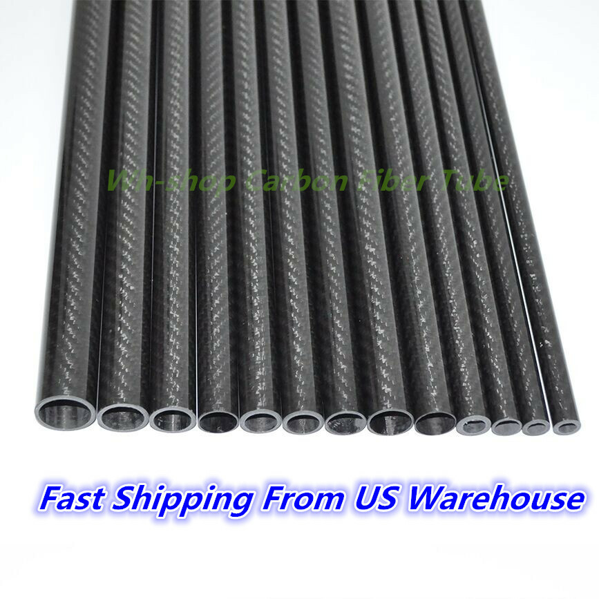 3K Carbon Fiber Tube 10 12 13 14 15 16 18 19 20 22 23 24 33 36 38 MM x 500MM-H