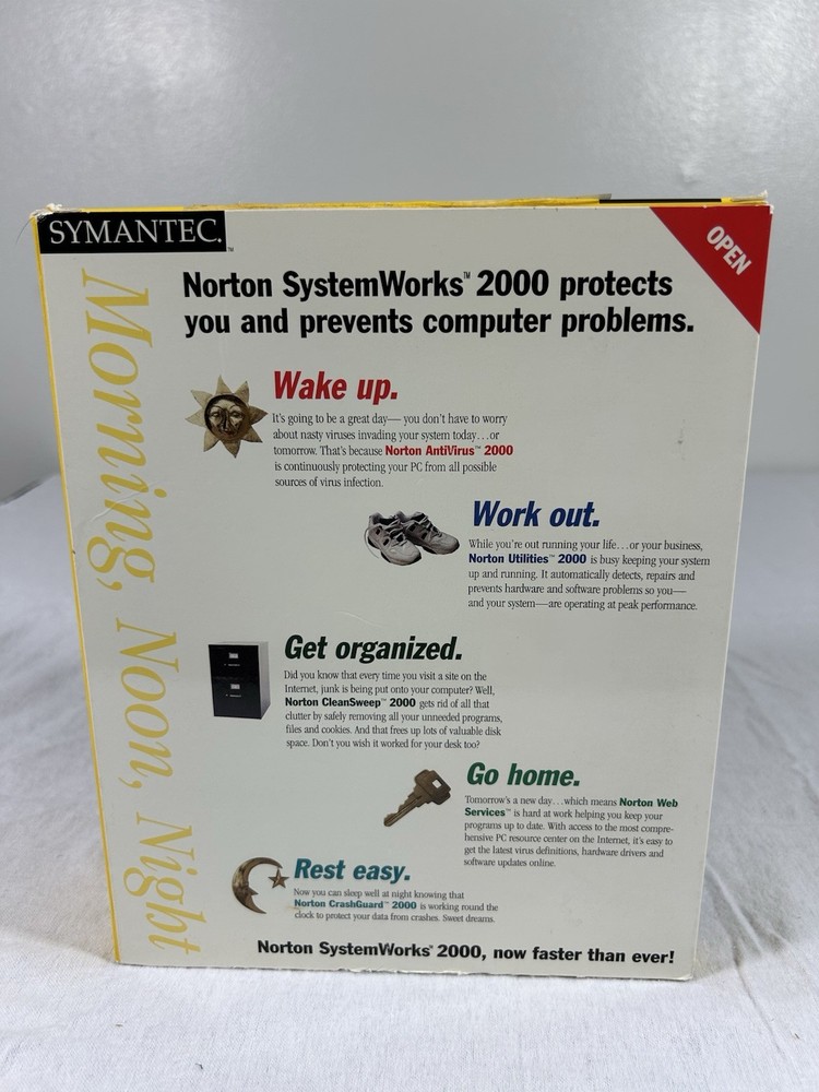 NORTON SYSTEM WORKS 2000 Version 3.0 SYMANTEC WINDOWS 95 98 Open Box