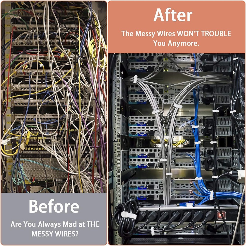 Zip Ties Heavy Duty Nylon Self-locking Wire Ties 30 Pack