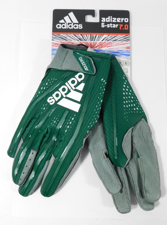 adidas adizero 5-Star 7.0 Leather Forest Green Football Gloves Size L