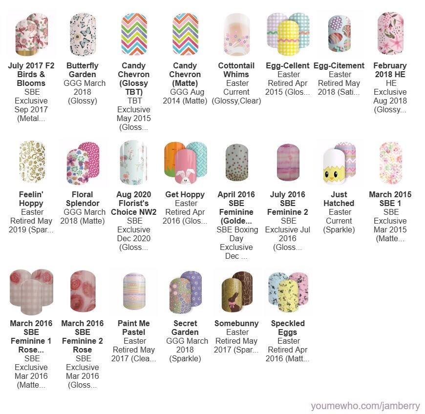 Jamberry Easter & Spring Nail Wraps - Half Sheets - Free Shipping!