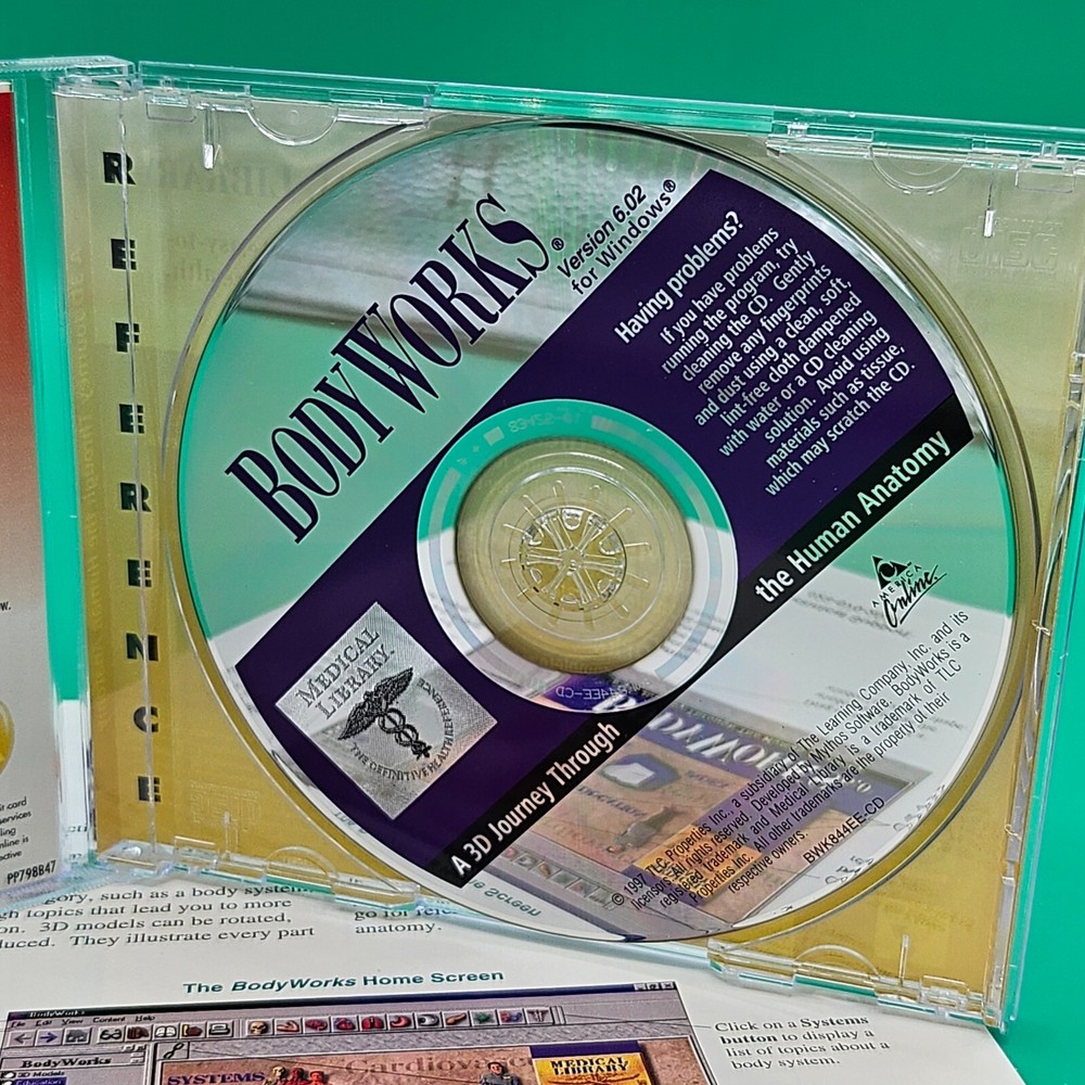 BodyWorks 6.0 Version CD PC Software 3D Journey Human Anatomy BIG BOX Complete