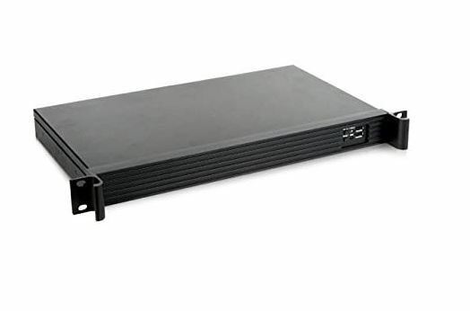 Compact 1U Rackmount Mini-ITX Server Chassis Black with 220W PSU Kit