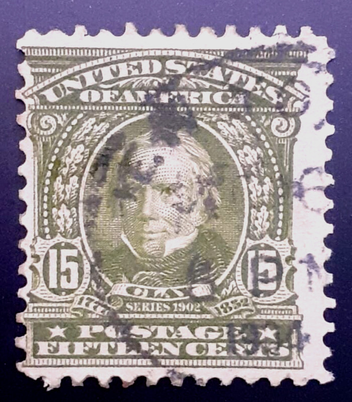 US Stamp 15 Cent : Henry Clay 1903 SC #309 Green Olive