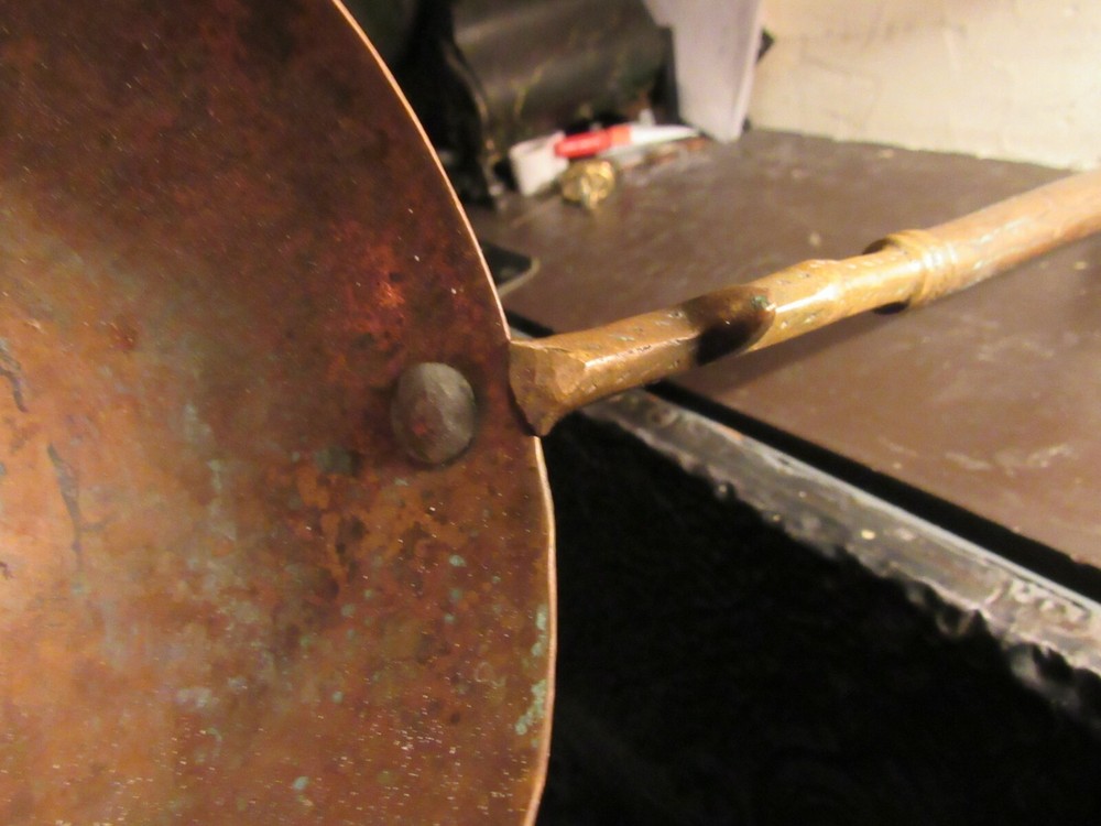 LARGE 18" 45 CM REGAL HAND TOOLED SOLID COPPER LADLE 540 GRAMS