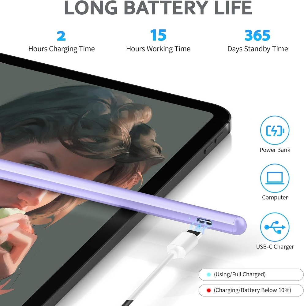 Stylus Pen for A-pple/Android/Tablet, Magnetic Suction