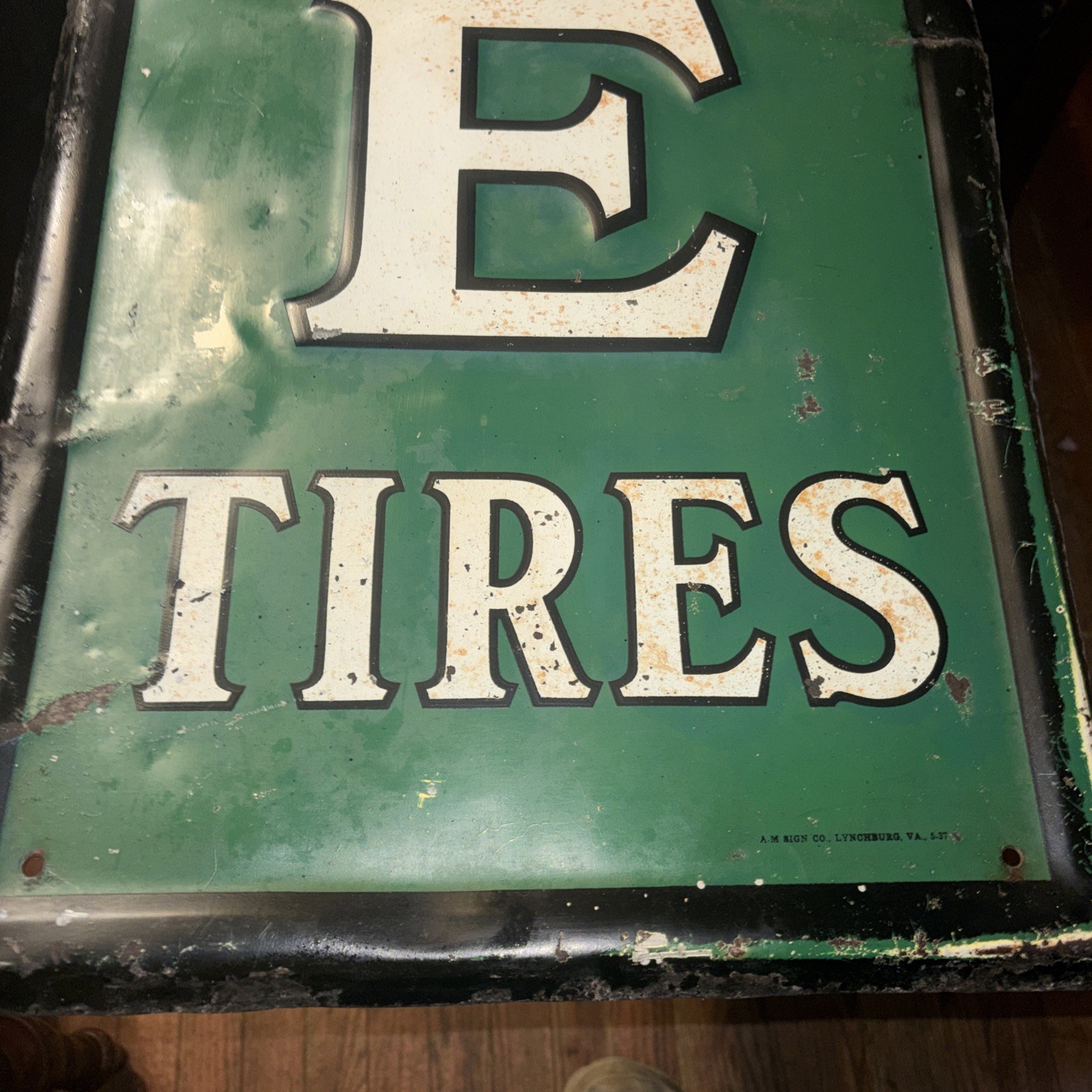 Vintage Rare Cities Service Acme Tire Vertical Sign 60”HX18”W