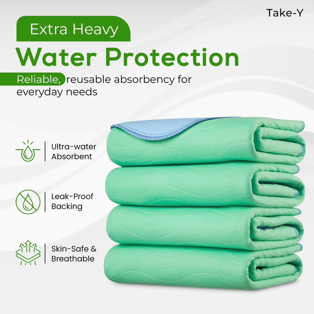 Extra Heavy Absorbency Washable & reusable Under pads, Nursing Pads 4PC
