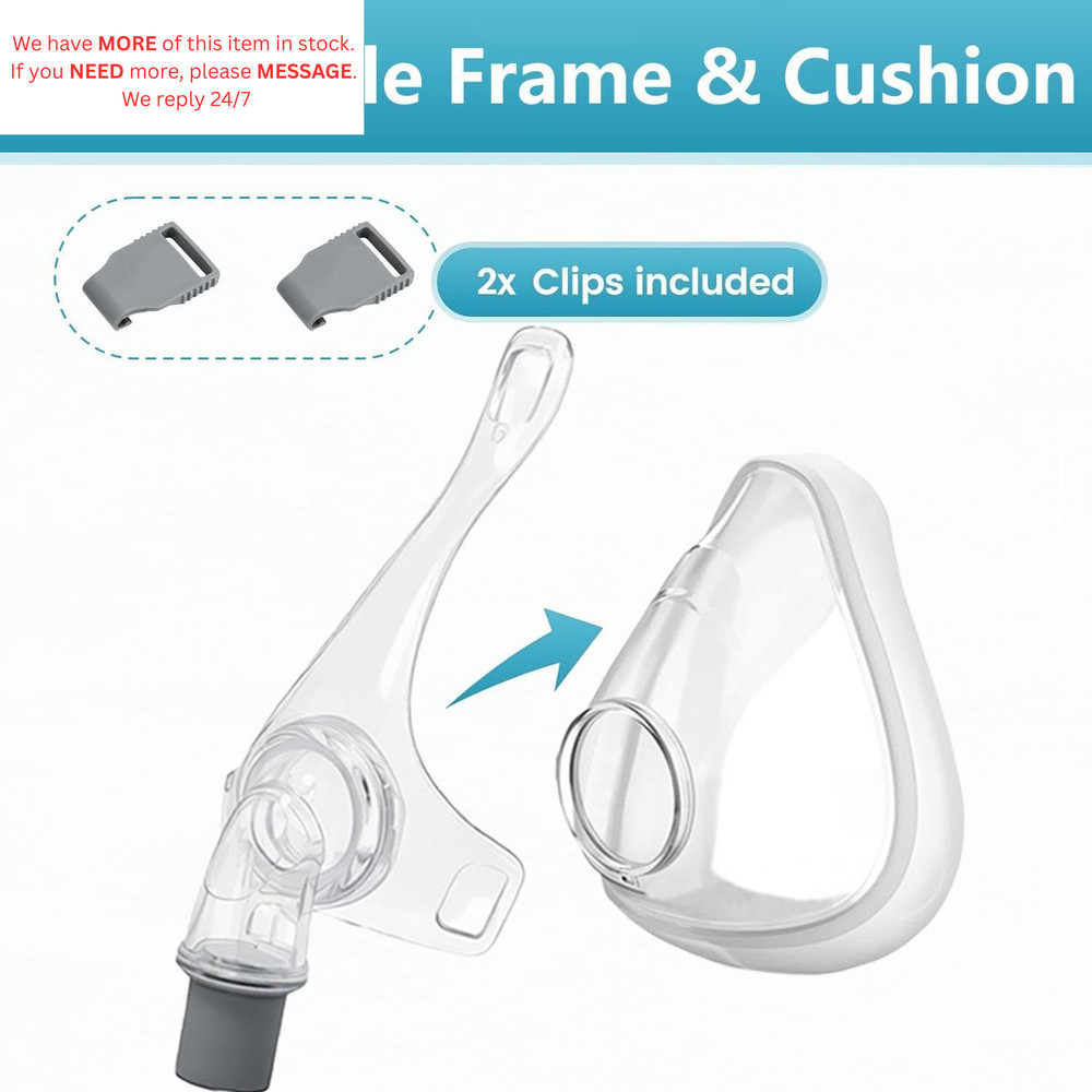 Replacement Cushion and Frame, Compatible with Mask Clear/Transparent