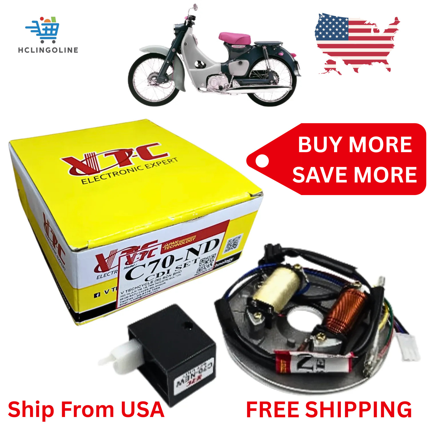 New Electronic Ignition Conversion Kit HONDA CT70 CT70H XL70 C70 ATC70 GBO CDI
