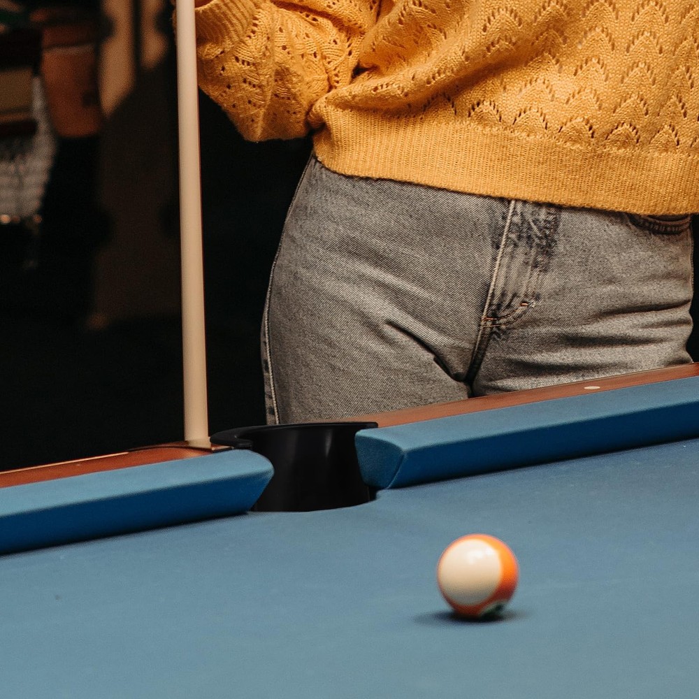 6pcs Billiards Table Pocket Liner 4 Corner Pool Medium, Black