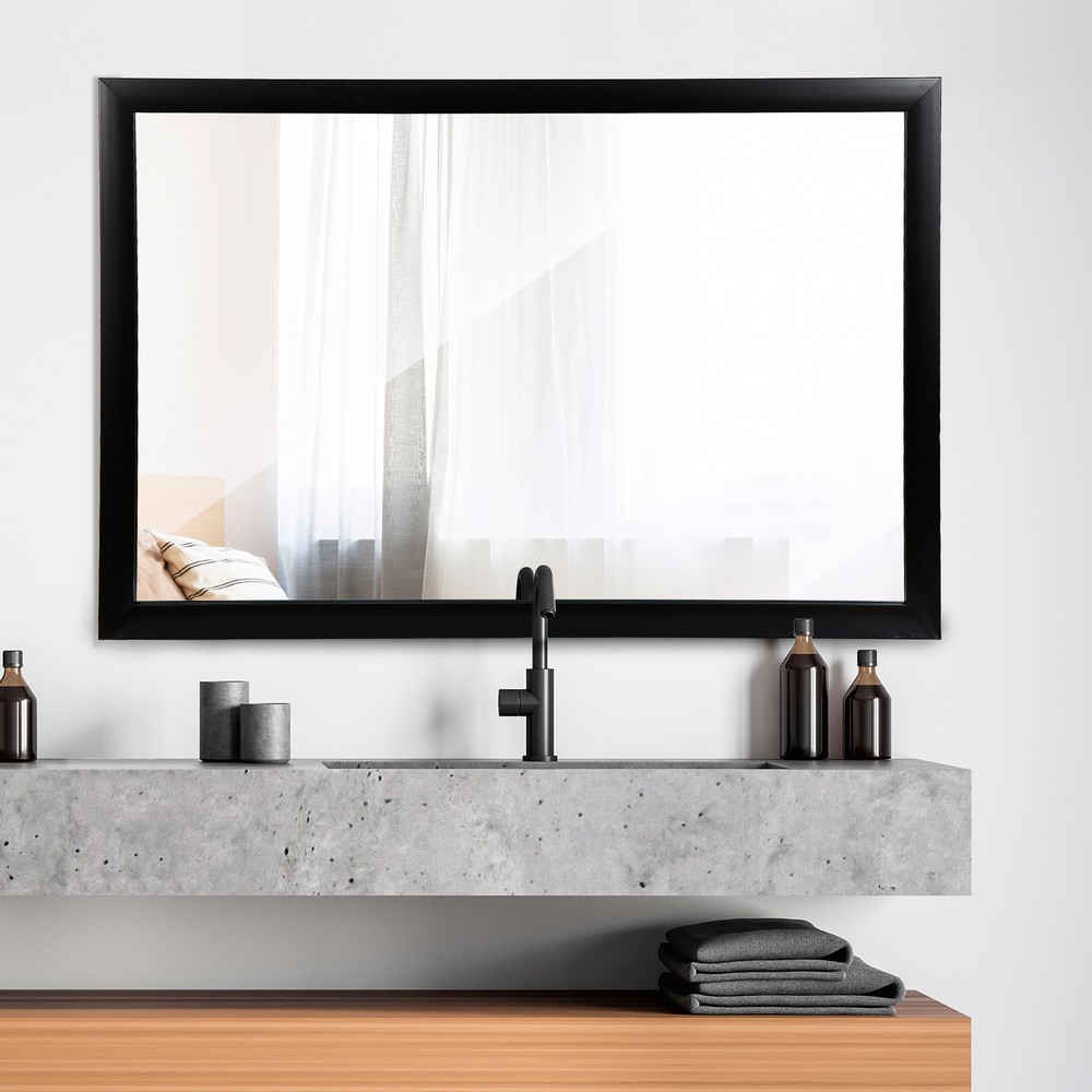 24 x 36" Rectangular Wall Mirror Sturdy Frame HD Clear Images Makeup Mirror