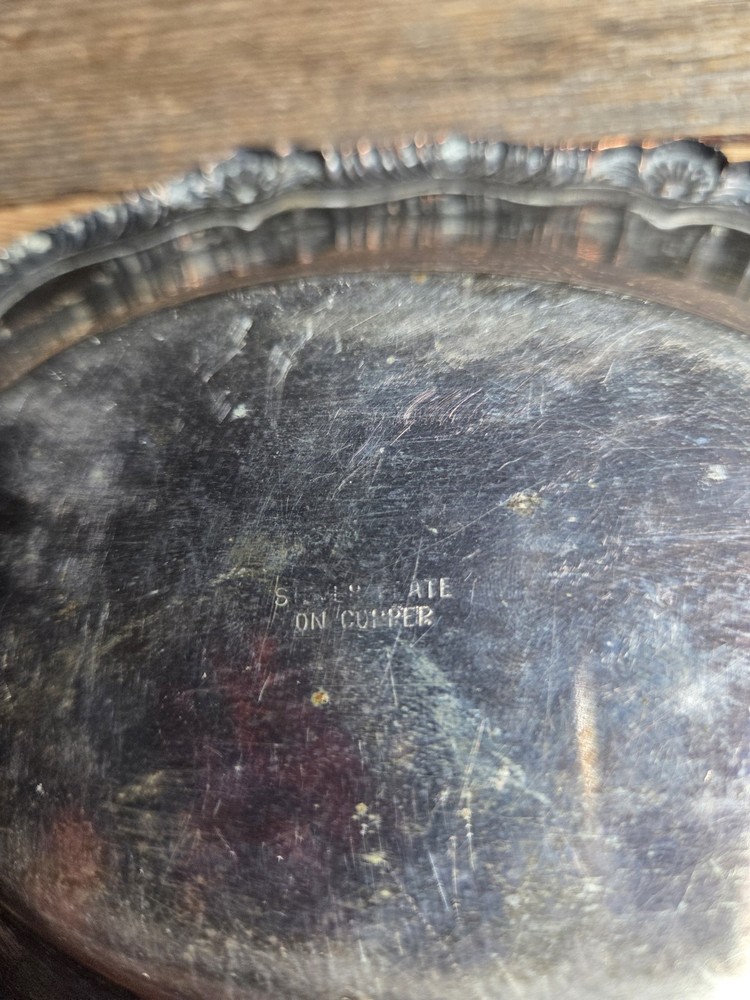 Vintage Sheridan Silver Plated Butter Dish