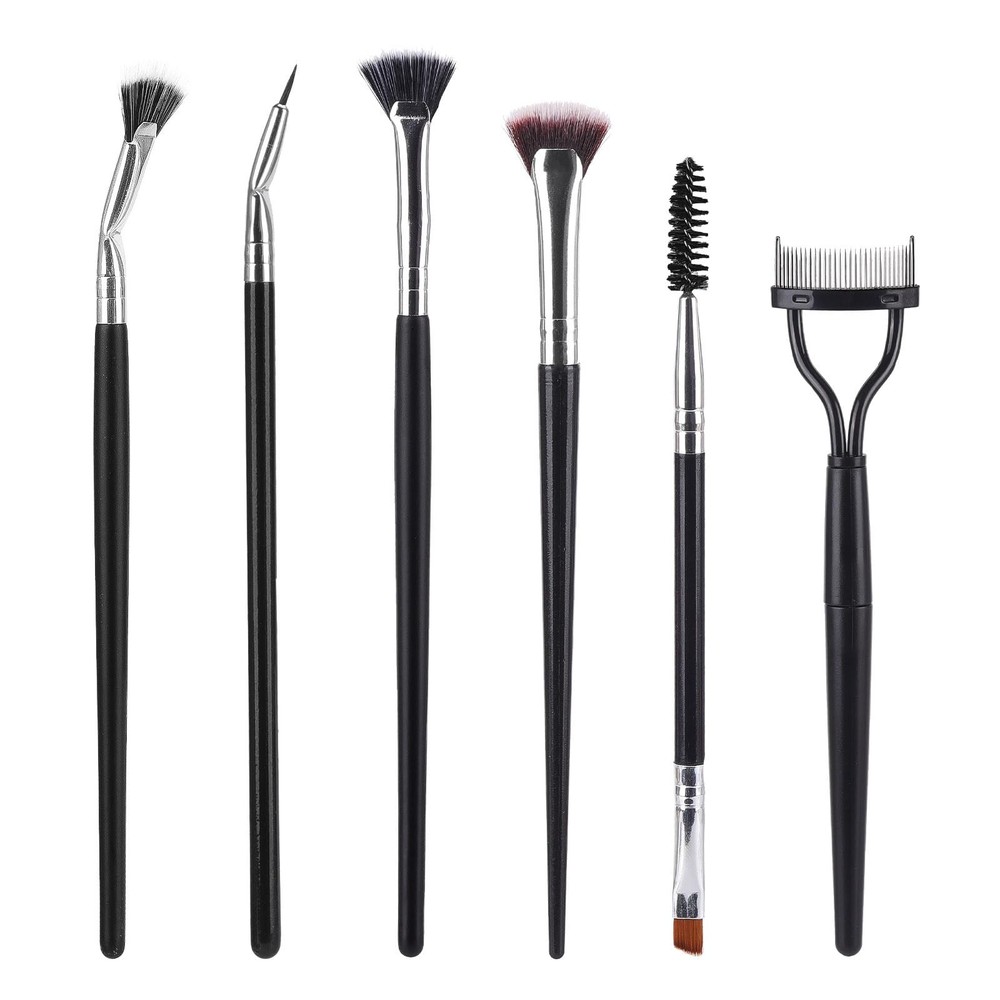 6 Pack Dual-Ended Eyelash Combs and Spoolie Brushes for Extensions