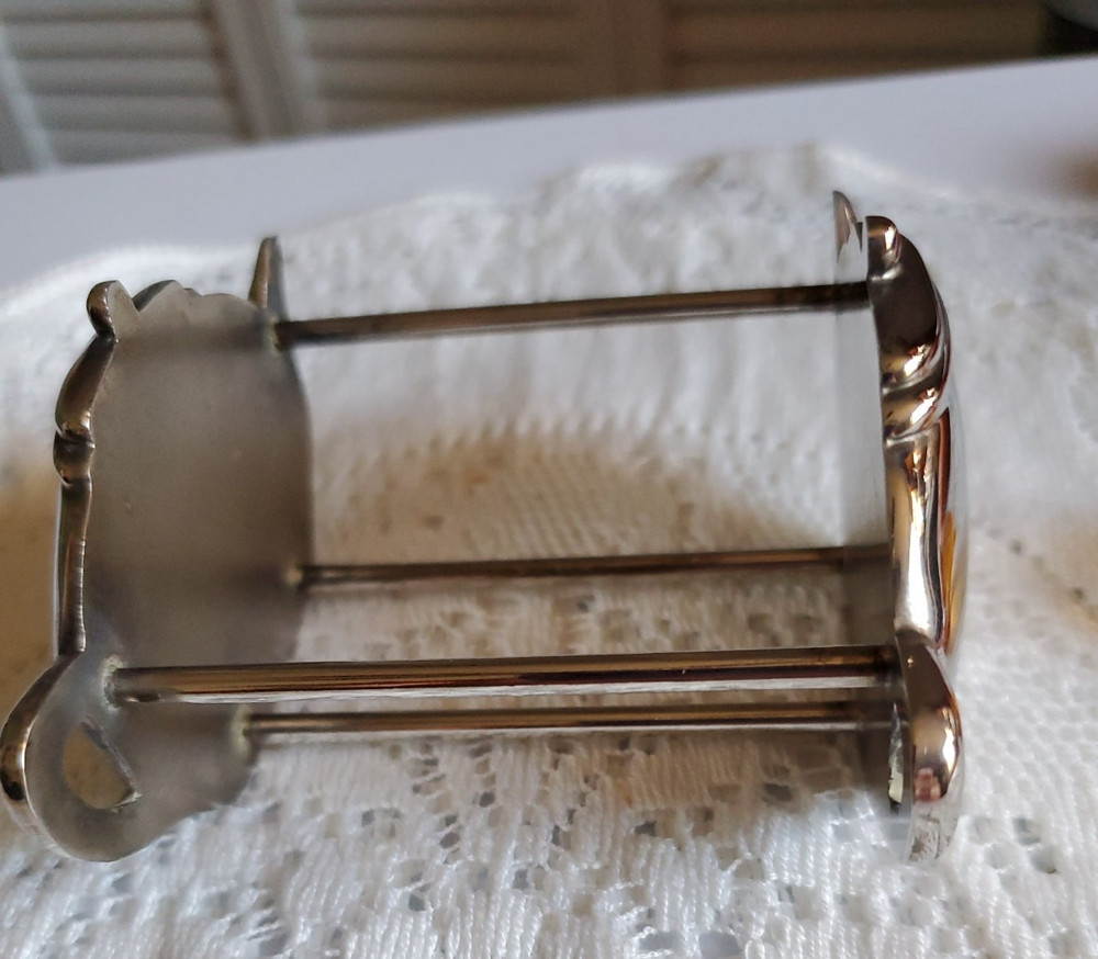 Vintage Silver Plated Teapot Shaped Tea / Sugar Packets Holder Shiny & MINT